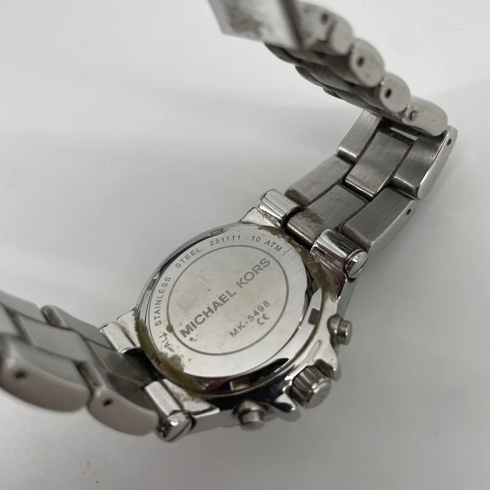 Michael Kors Watch Women OS Silver MK-5498 Chronograph Stainless Steel Bracelet